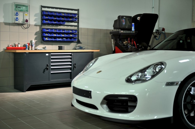 Etabli atelier Porsche