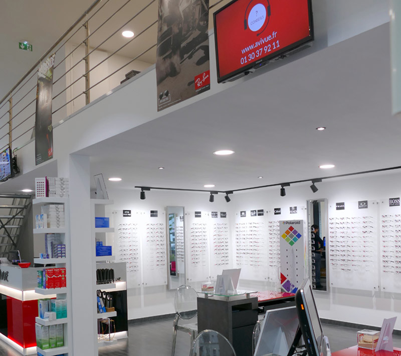 Mezzanine magasin opticien